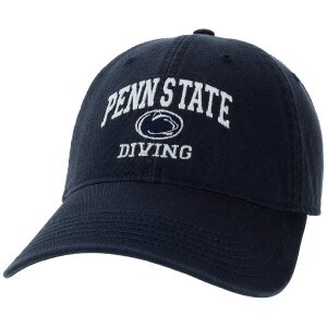 navy twill hat with embroidered Penn State Diving and Athletic Logo